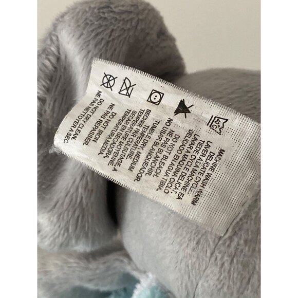 Gray Plush Elephant Security Blanket For Babies - Polka Dot Blue & White Blanket - Picture 9 of 9